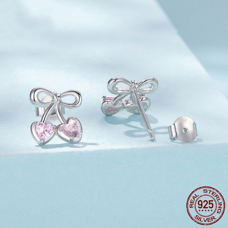 Boucles d'oreilles Cerise en Argent 925 – Charme Romantique - 𝓑𝓲𝓳𝓸𝓾𝔁𝓒𝓪𝓮𝓵𝔂𝓼 - Boucle d'oreilles - 𝓑𝓲𝓳𝓸𝓾𝔁𝓒𝓪𝓮𝓵𝔂𝓼 -