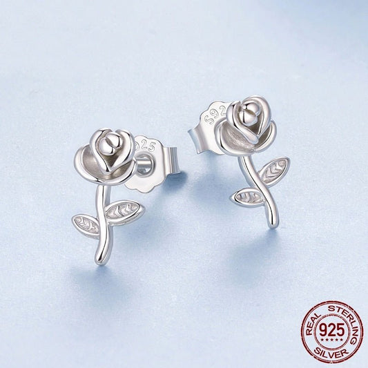 Boucles d'oreilles Rose 3D en Argent 925 – Romantisme Intemporel - 𝓑𝓲𝓳𝓸𝓾𝔁𝓒𝓪𝓮𝓵𝔂𝓼 - Boucle d'oreilles - 𝓑𝓲𝓳𝓸𝓾𝔁𝓒𝓪𝓮𝓵𝔂𝓼 -