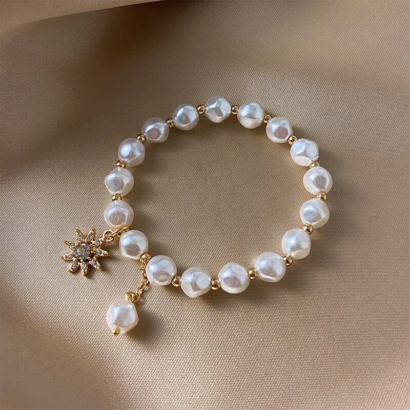 Bracelet Double Couches Cœur et Perles – Charme Rétro et Raffiné - 𝓑𝓲𝓳𝓸𝓾𝔁𝓒𝓪𝓮𝓵𝔂𝓼 - Collier - 𝓑𝓲𝓳𝓸𝓾𝔁𝓒𝓪𝓮𝓵𝔂𝓼 -