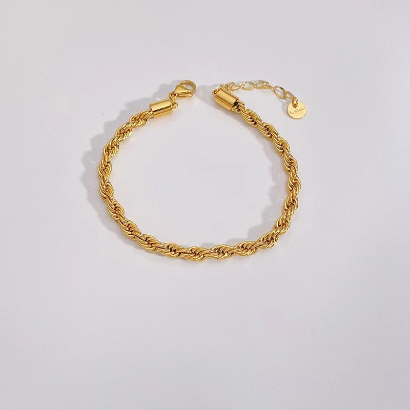 Bracelet en acier titanium – Design géométrique moderne