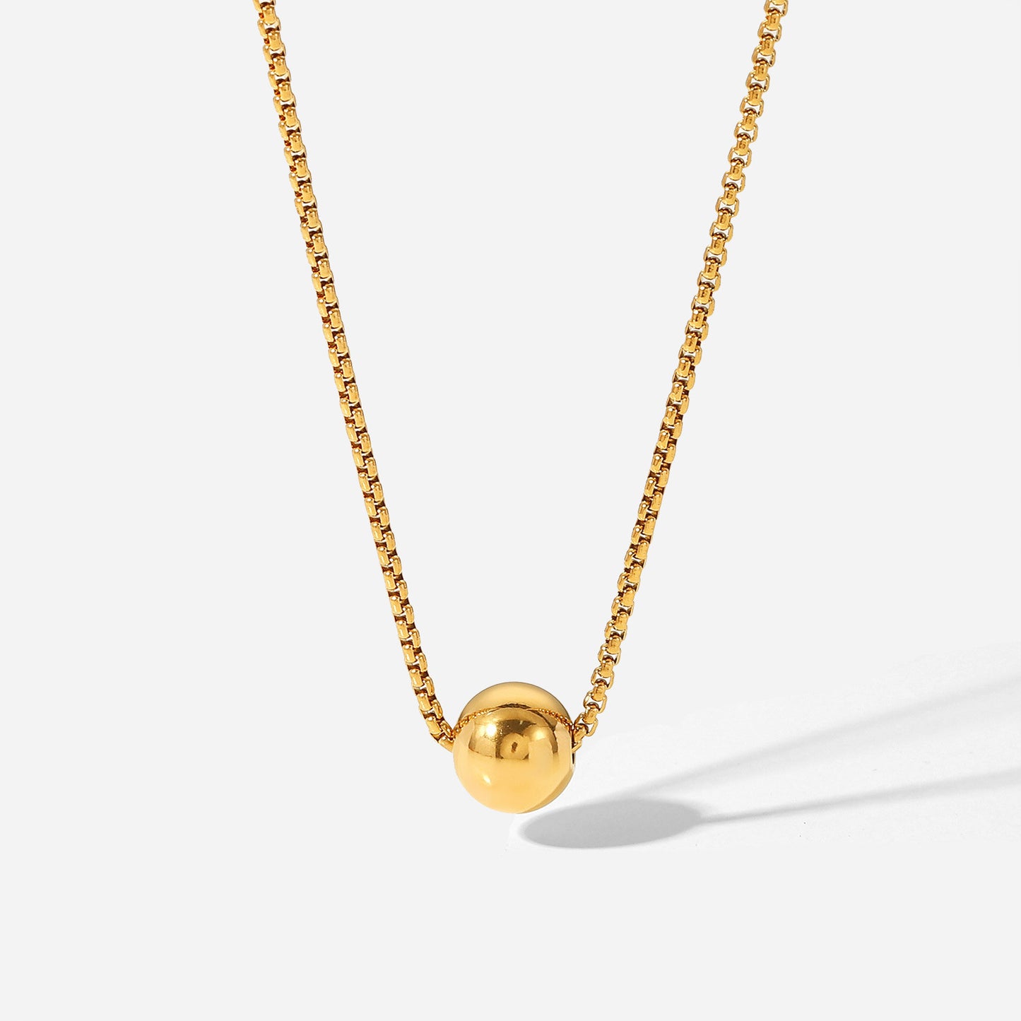 Collier coulissant en acier inoxydable plaqué or – Pour femmes