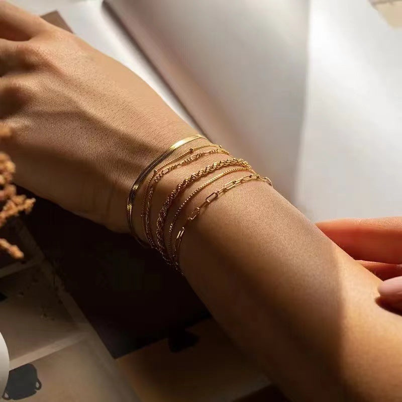 Bracelet en acier titanium – Design géométrique moderne
