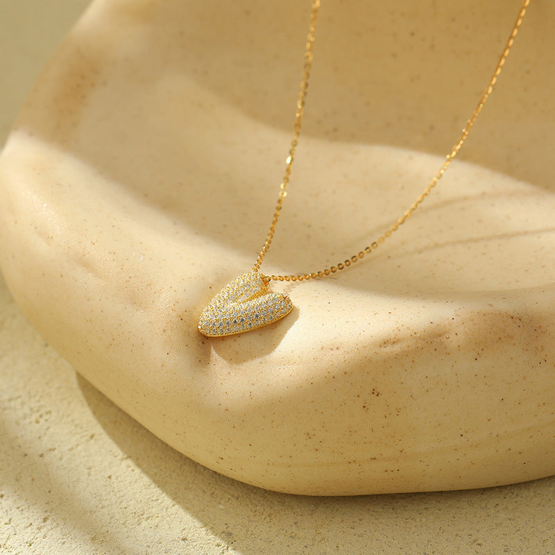Collier Lettres Bubble en Acier Inoxydable – Élégance et Modernité