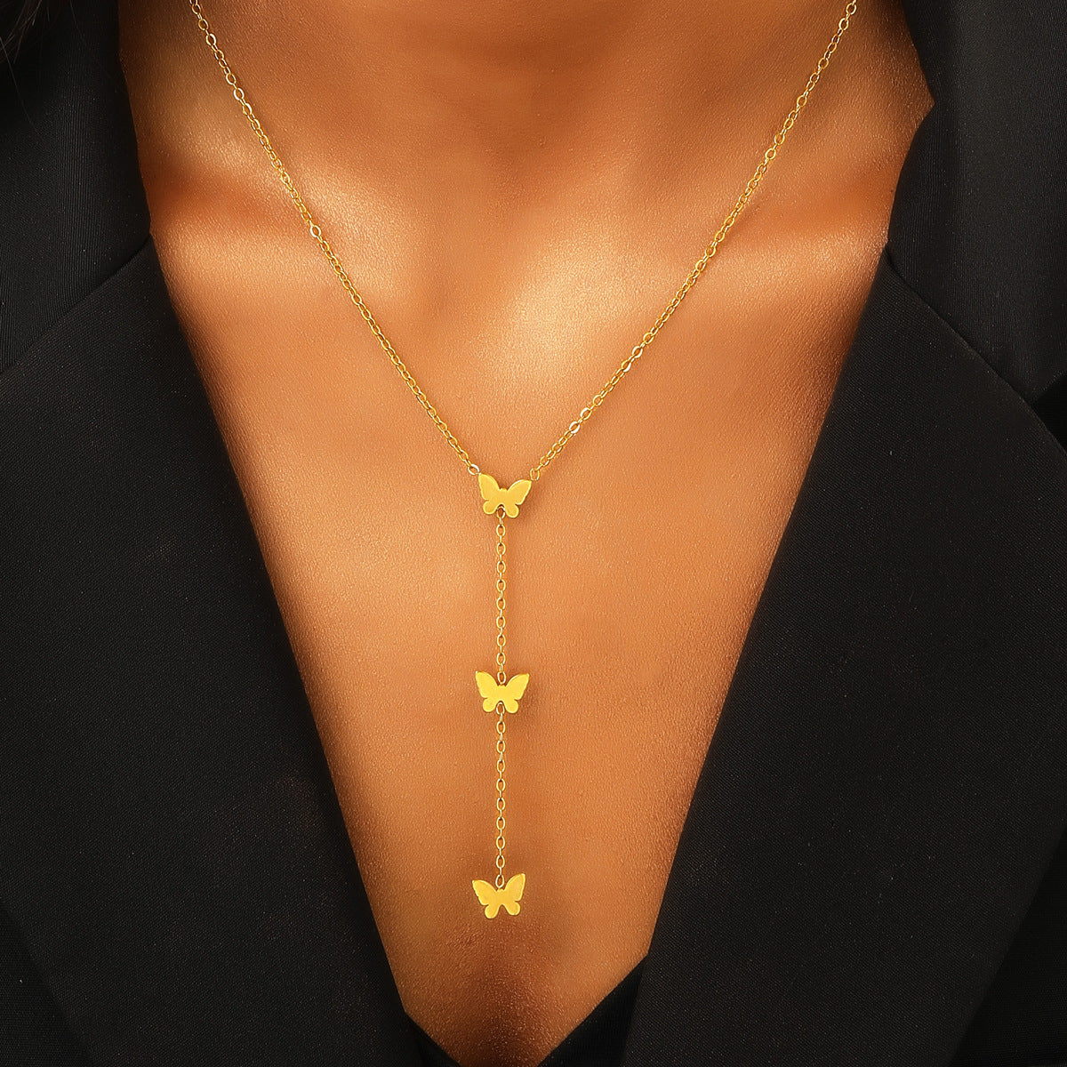 Collier Croix, Cœur ou Papillon en Acier Inoxydable – Élégance Intemporelle