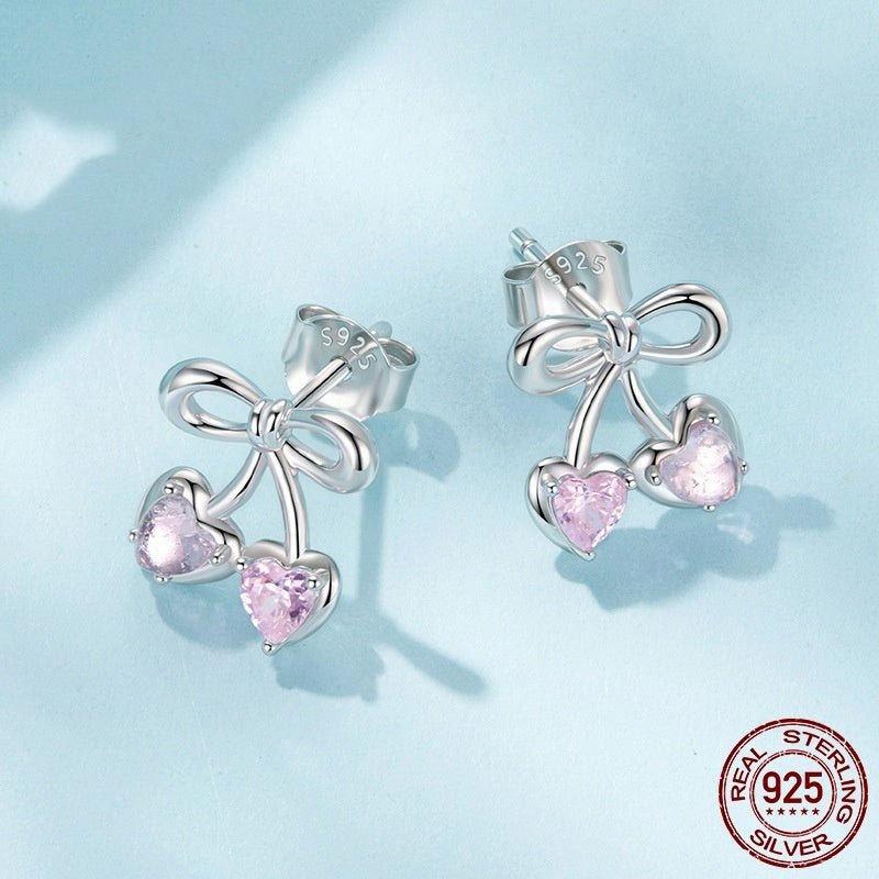Boucles d'oreilles Cerise en Argent 925 – Charme Romantique - 𝓑𝓲𝓳𝓸𝓾𝔁𝓒𝓪𝓮𝓵𝔂𝓼 - Boucle d'oreilles - 𝓑𝓲𝓳𝓸𝓾𝔁𝓒𝓪𝓮𝓵𝔂𝓼 - 